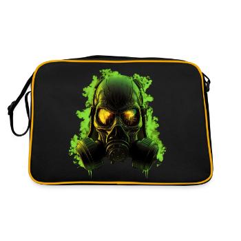 Masque à gaz vert - Sac Retro - noir/or - Dos