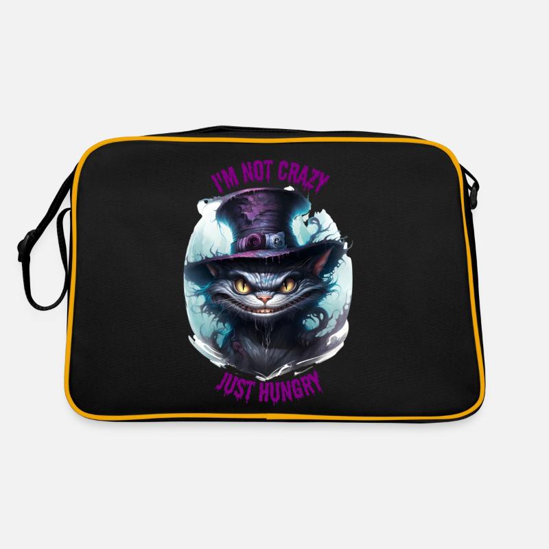 CHAT AFFAMÉ DU CHESHIRE Sac Retro