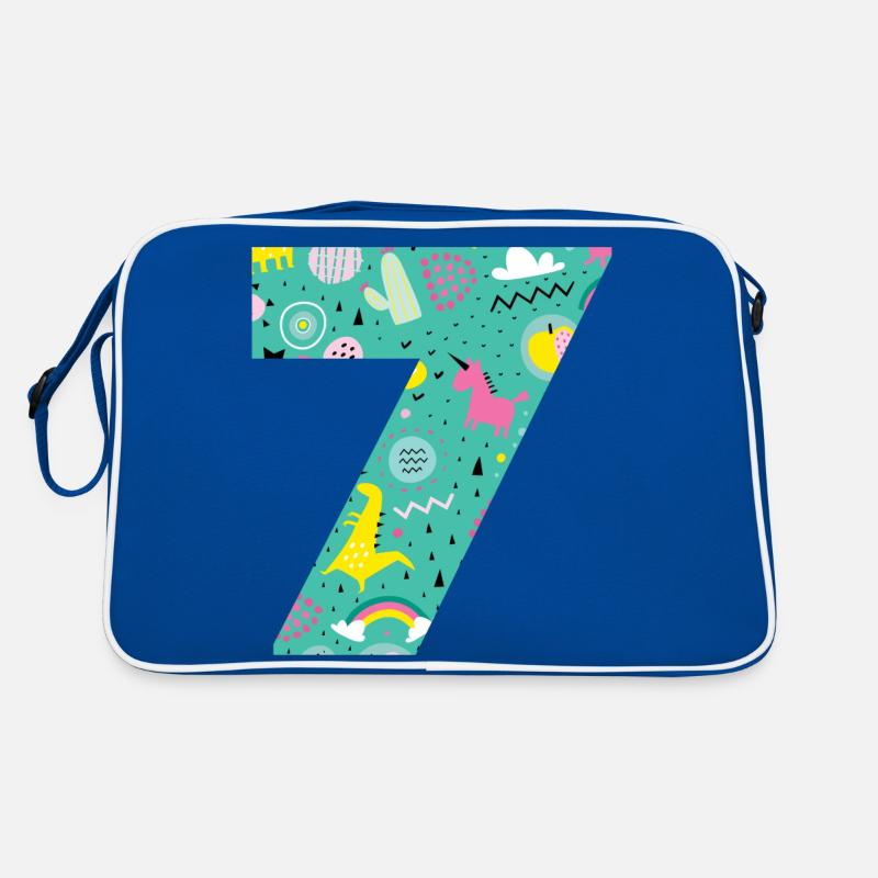 Personalized Birthday Number 7 Retro Bag