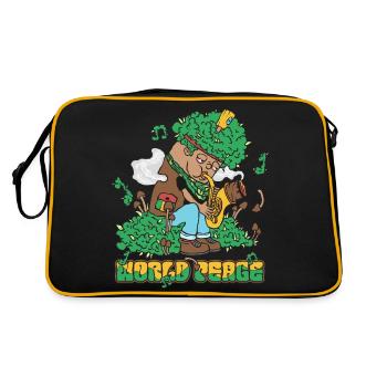 420 Saxophone de la paix mondiale - Sac Retro - noir/or - Dos