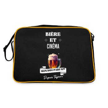 Bière Mon duo parfait depuis toujours et cinéma - Sac Retro - noir/or - Dos