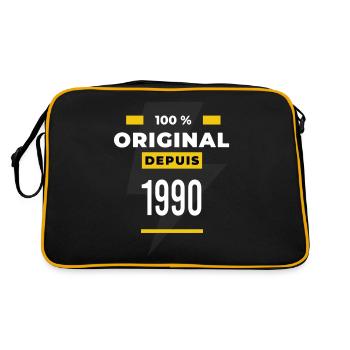 100 % original depuis 1990 CADEAU Anniversaire - Sac Retro - noir/or - Dos