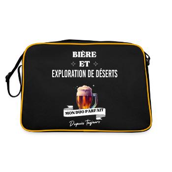 Bière Mon duo parfait et exploration de déserts - Sac Retro - noir/or - Dos