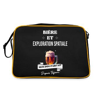 Bière Mon duo parfait et exploration spatiale - Sac Retro - noir/or - Dos