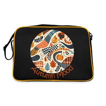Autumn Mood - Retro Tasche - Schwarz/Gold - Hinten