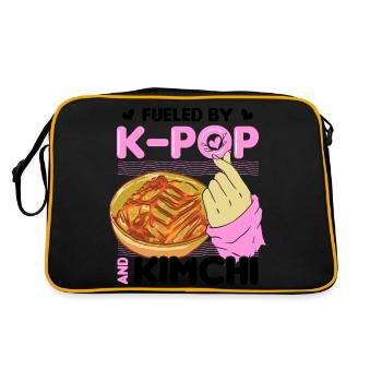 Kimchi Liebhaber Koreanische Küche Essen Geschenke - Retro Tasche - Schwarz/Gold - Hinten