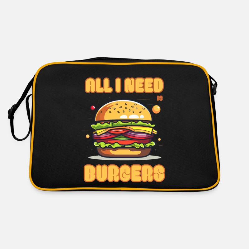 Cheeseburger Retro Tasche