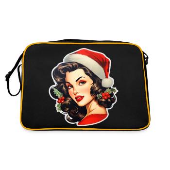 Femme au chapeau de père Noël - Sac Retro - noir/or - Dos