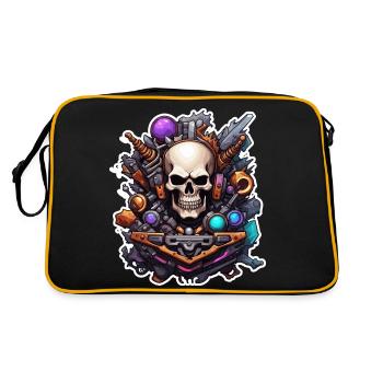French Fries / Fast Food / Potato / Food - Retro Bag - black/gold - Back