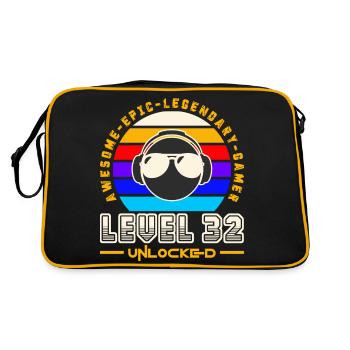 Level 32 - Retro Bag - black/gold - Back