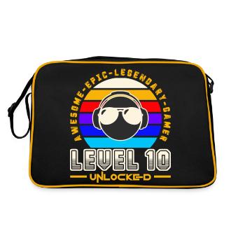 Level 10 - Retro Bag - black/gold - Back