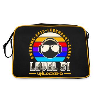 Level 51 - Retro Bag - black/gold - Back