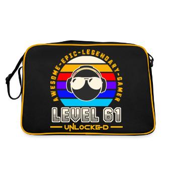 Level 61 - Retro Bag - black/gold - Back
