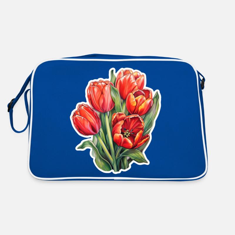 Tulips 5 Flowers Retro Bag
