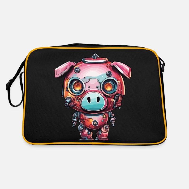 Roboter Tier / KI / Mechanisierte Tiere / Comic Retro Tasche