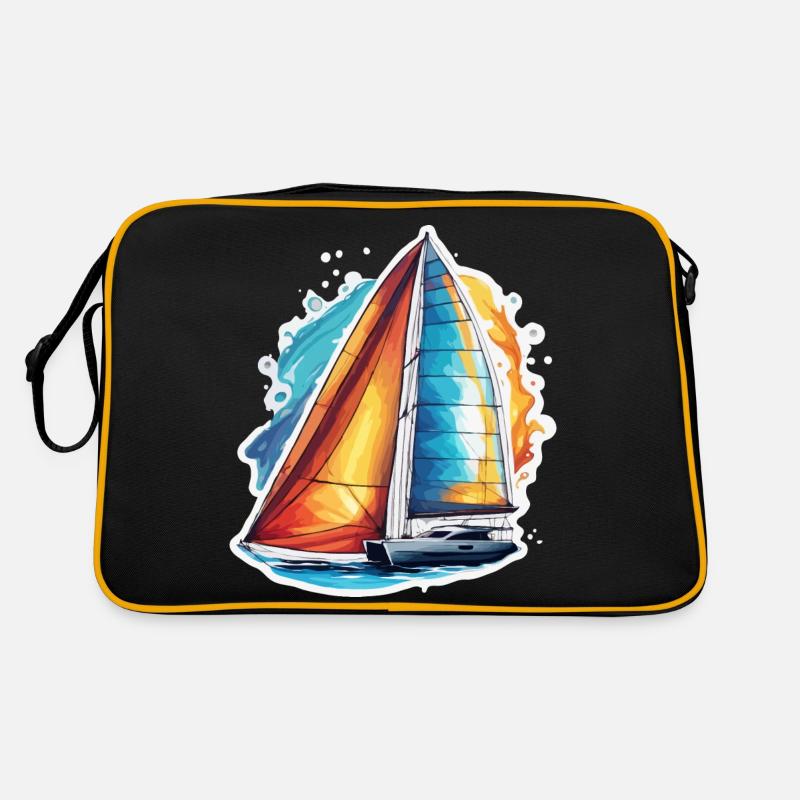 Pirate Ship / Boat / Sea / Ocean / Waves Retro Bag