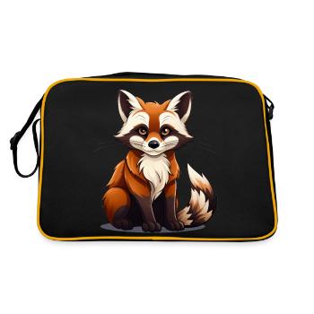 Washing Bear Cute Panda Logo - Retro Bag - black/gold - Back