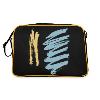 Colors Painting - Minimal Hatching Graphic - Retro Bag - black/gold - Back