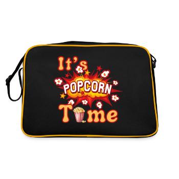 C’est l’heure du pop-corn ! - Sac Retro - noir/or - Dos