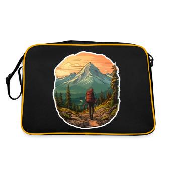 Hiking at dawn - Retro Bag - black/gold - Back