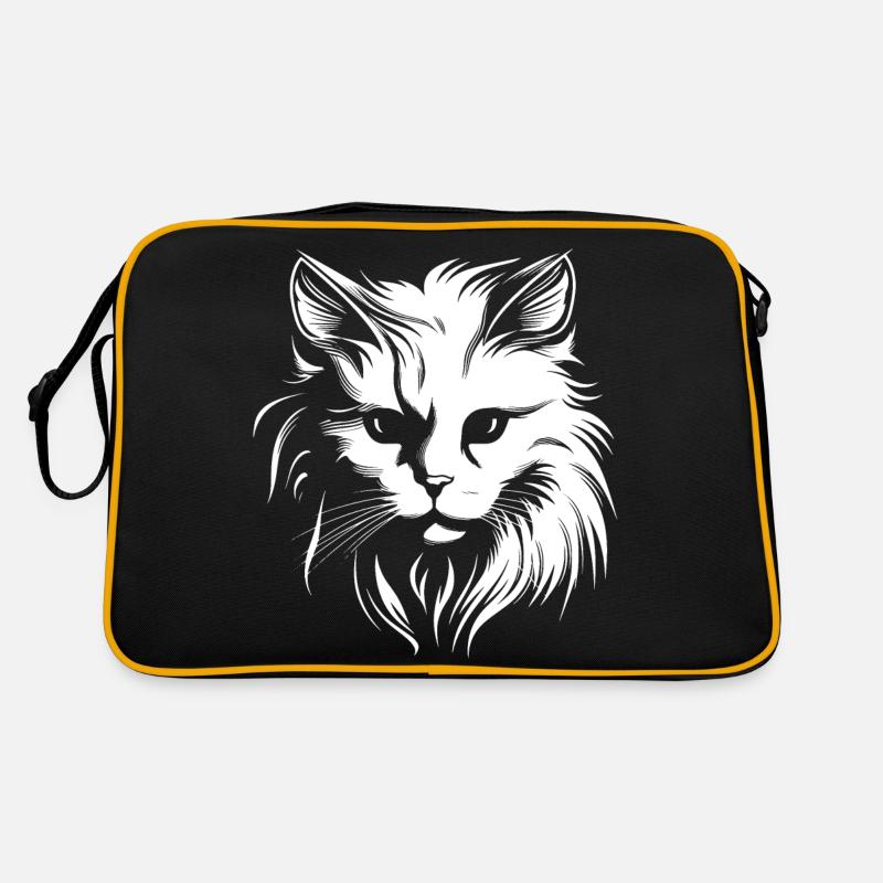 Chat, Motif De Chat, Visage De Chat Sac Retro