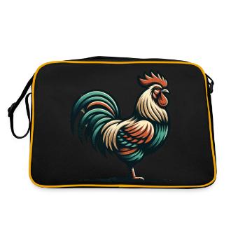 Rustic Rooster Charm - Retro Bag - black/gold - Back