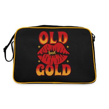 Vieux mais doré avec des lèvres rouges à bouche de baiser - Sac Retro - noir/or - Dos