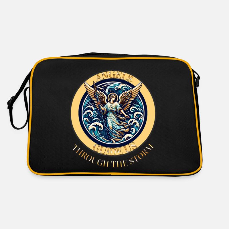 Angels Guide Us Through The Storm - Retro Bag - black/gold