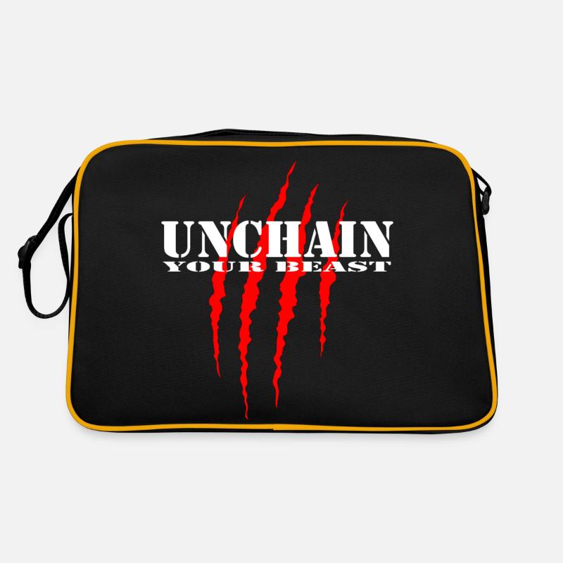UNCHAIN YOUR BEAST 2 red Retro Tasche
