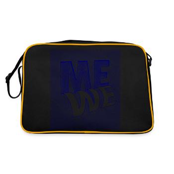 me we scribble - Retro Tasche - Schwarz/Gold - Hinten