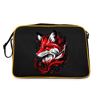 Fuchs - Retro Tasche - Schwarz/Gold - Hinten