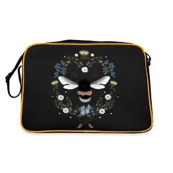 Bourdon Fleurs Abeille - Sac Retro - noir/or - Dos
