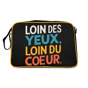 Loin des yeux, loin du cœur - Sac Retro - noir/or - Dos