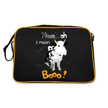 Vache Halloween Mooo - Sac Retro - noir/or - Dos