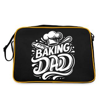 Pâtisserie papa cuisineur papa notre papa cuit - Sac Retro - noir/or - Dos