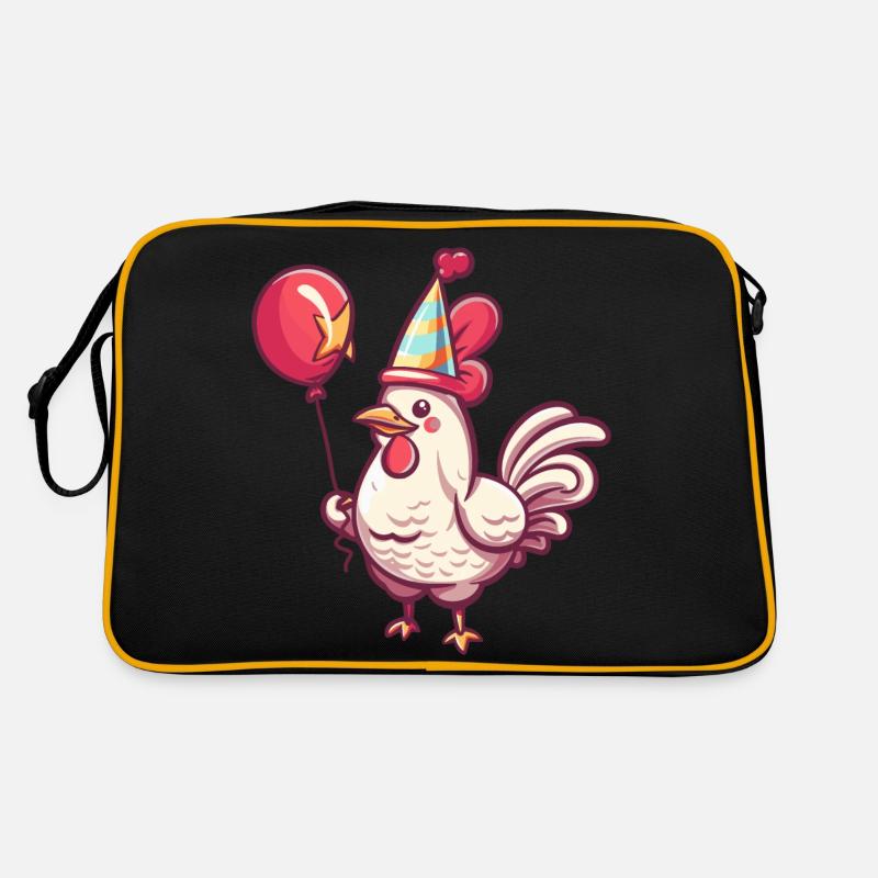 Bande dessinée d’anniversaire de coq Sac Retro