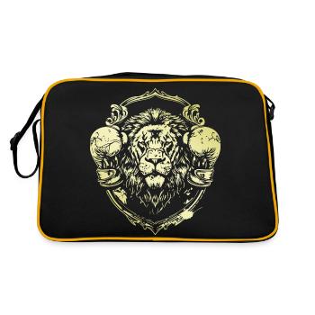 Lion Boxer - Sac Retro - noir/or - Dos