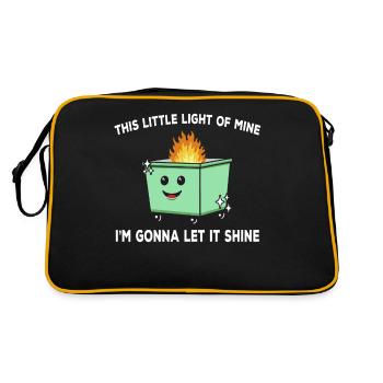 This Little Light Of Mine I'm going to Let It Shine - Retro Bag - black/gold - Back