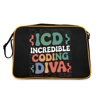 Passionate coding - Retro Bag - black/gold - Back
