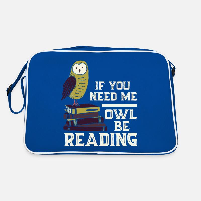 Eule Lesen Bücher Lustiger Spruch Retro Tasche