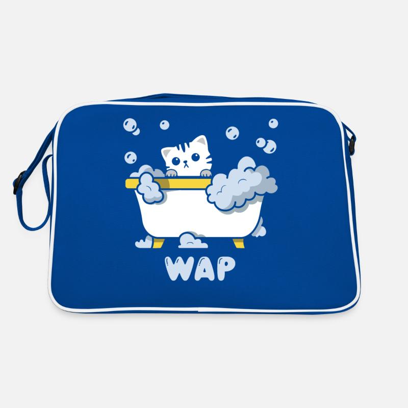 Joli motif de chat dans la baignoire Sac Retro
