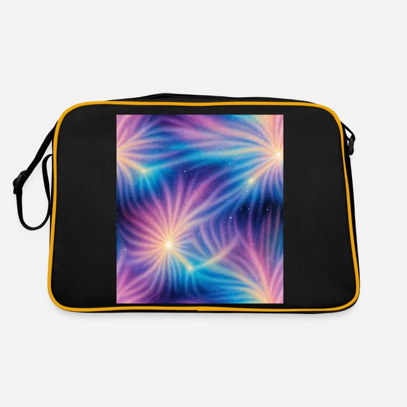 Bunte kosmische Explosionen Retro Tasche