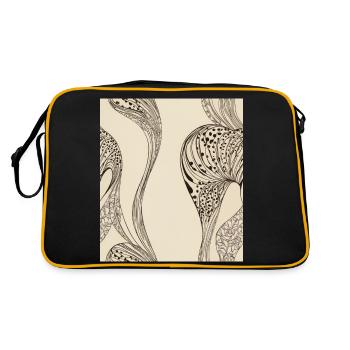 Abstract organic pattern - Retro Bag - black/gold - Back