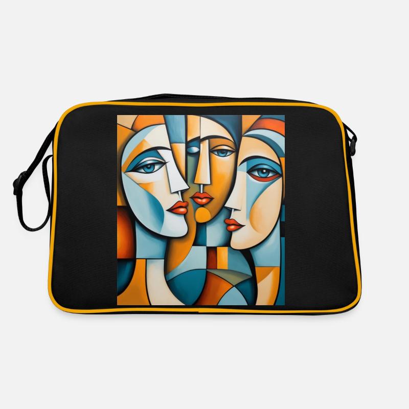 Abstract portrait - Retro Bag - black/gold