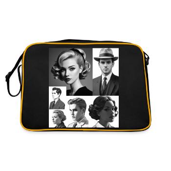 Retro hairstyles and clothes - Retro Bag - black/gold - Back