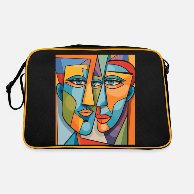 Abstract portrait - Retro Bag - black/gold