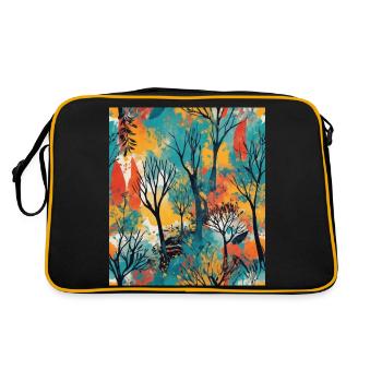 Forêt abstraite - Sac Retro - noir/or - Dos