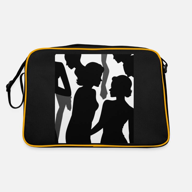 Schatten der Figur Retro Tasche