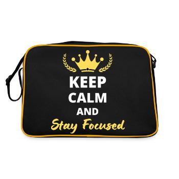 Keep Calm and Stay Focused - Sac Retro - noir/or - Dos