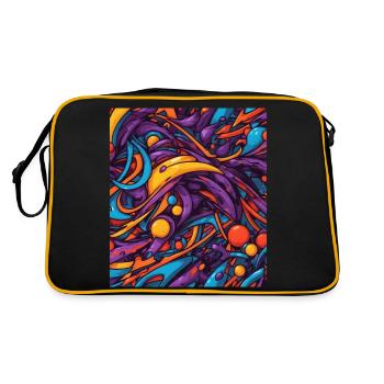 Composition de couleurs abstraite - Sac Retro - noir/or - Dos